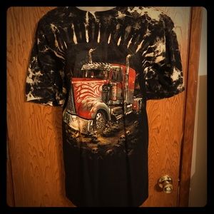 Tie Dye Rivet Trucker Tee Shirt XXL